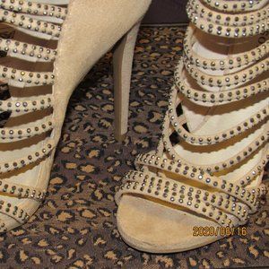 Zigi Soho tan / nude open toe high heel